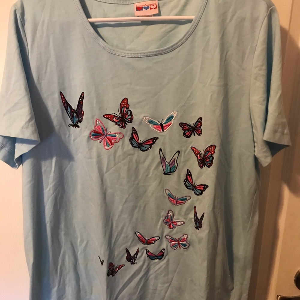 Blue Butterfly Top